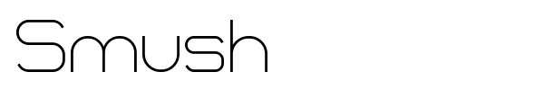 Smush font preview